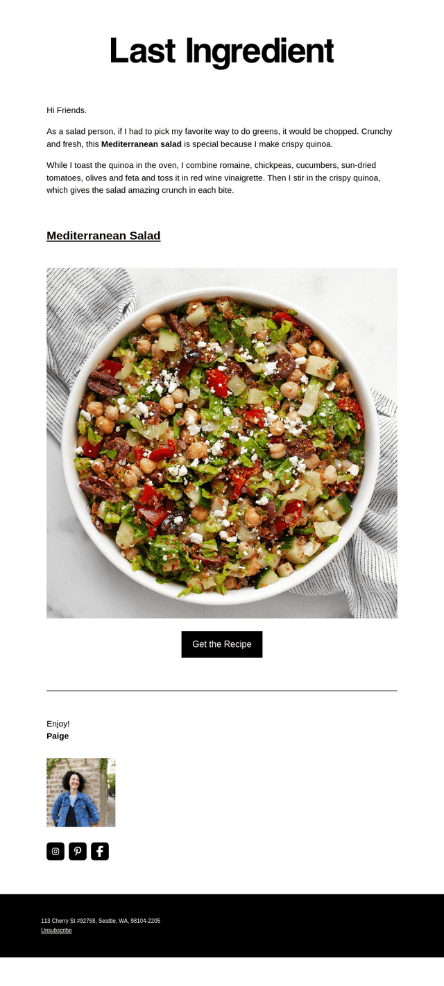 Mediterranean Salad with Crispy Quinoa
