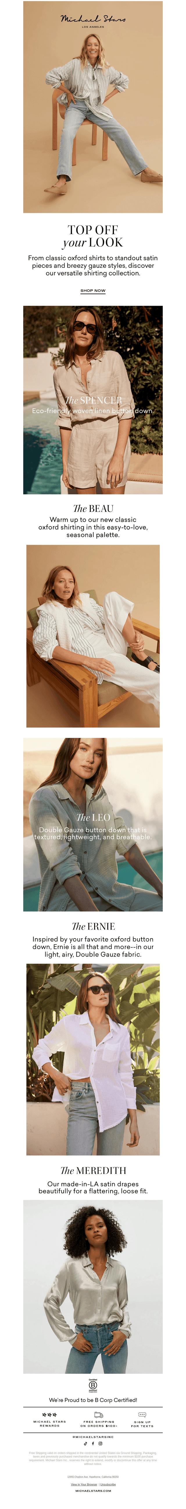 Up next: the springtime shirt.