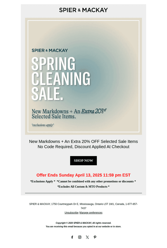 The Spring Cleaning Sale!