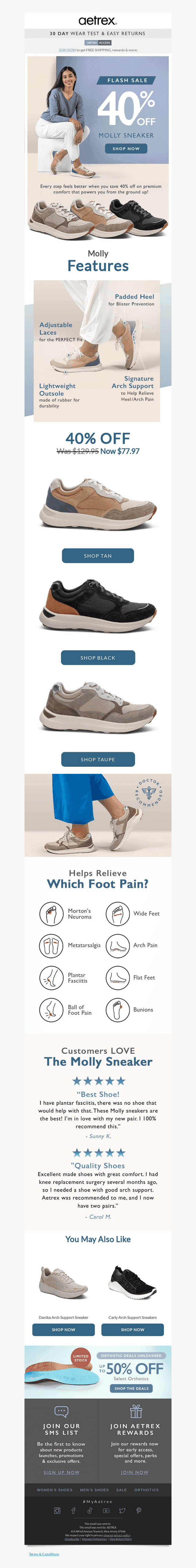 🎯Heads Up: Molly Sneaker 40% OFF!