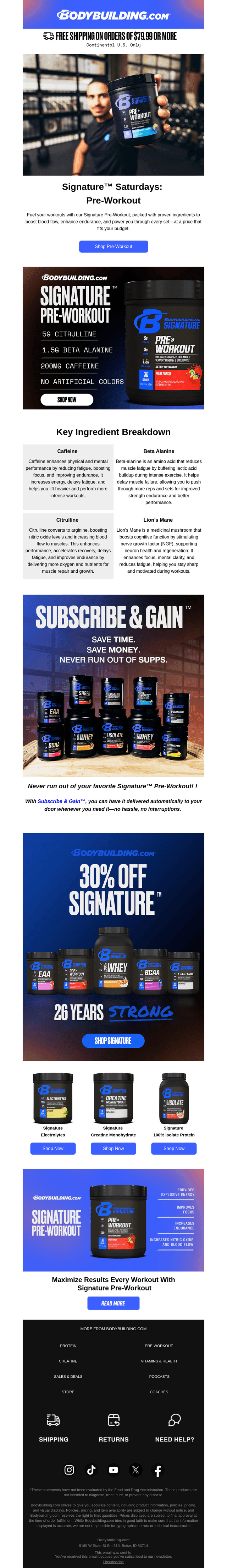 Signature™ Saturday: Pre-Workout 💥