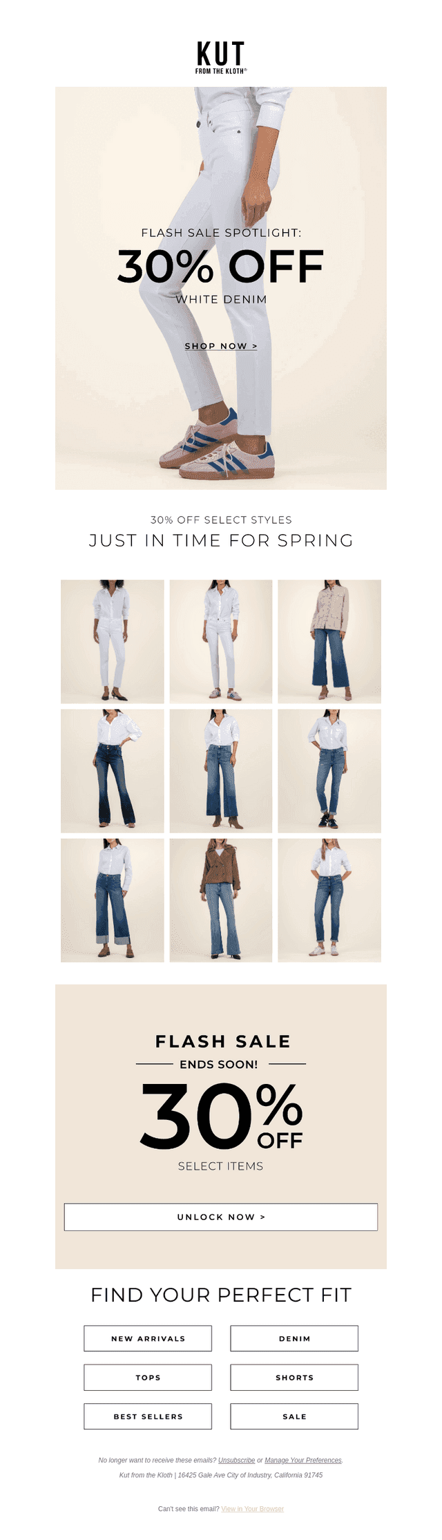 ♡ Flash Sale: White Denim 30% Off ♡