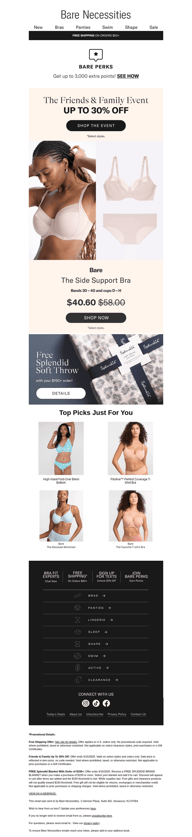 Limited Time: 30% Off Bare The Side Support Bra