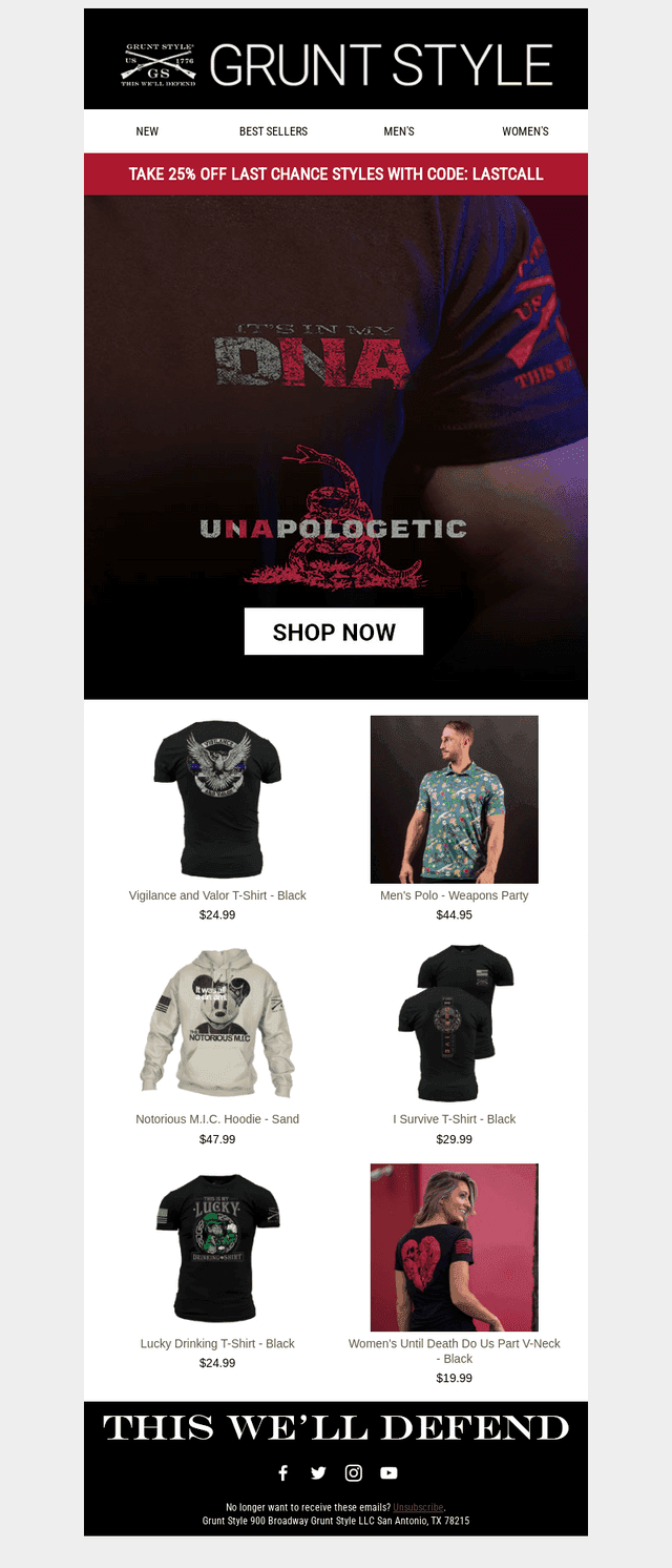 🚨 FINAL SHOT: Take 25% Off Last Chance Items 🚨