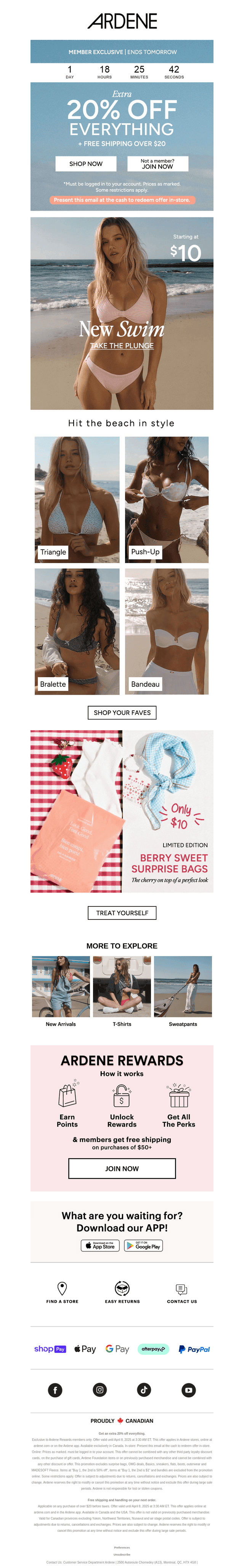 ENDS TOMORROW: Extra 20% off + free shipping!