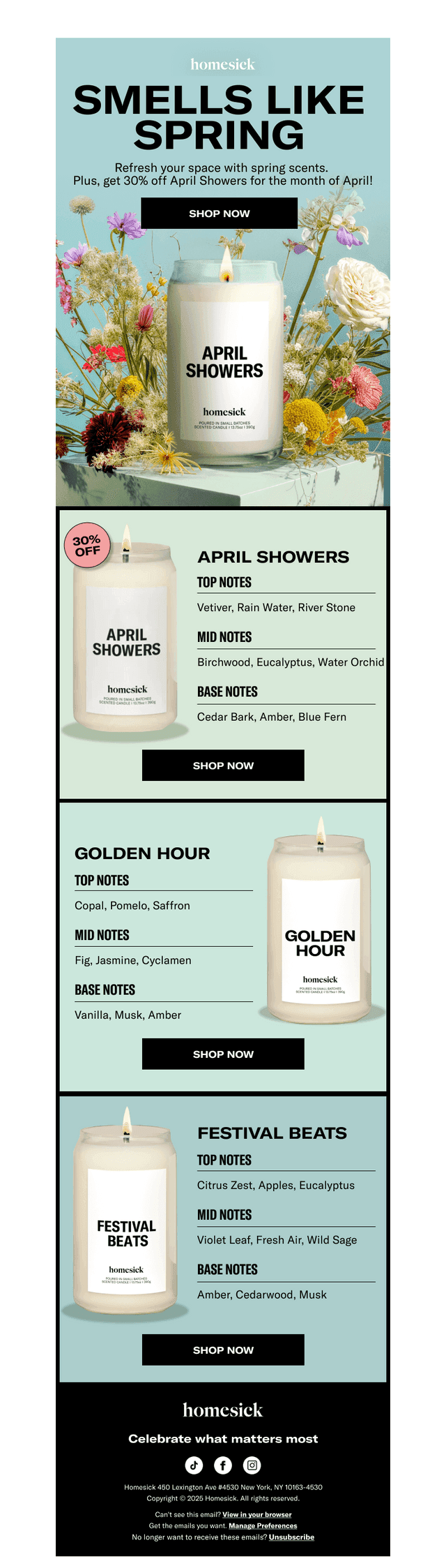 Fresh scents for sunnier days