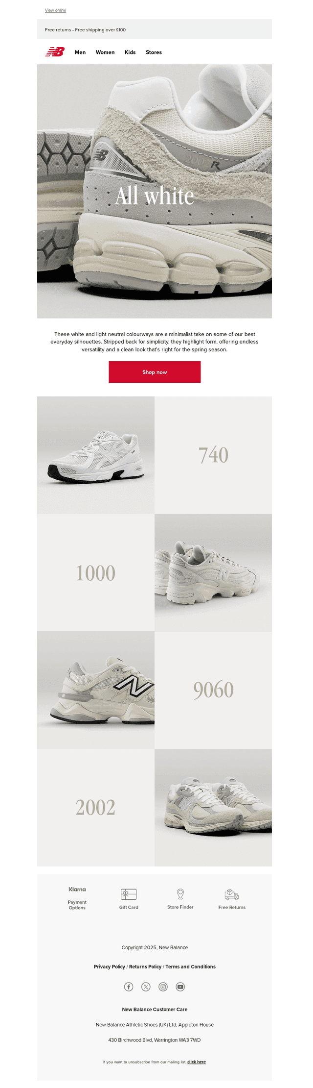 All white colourways