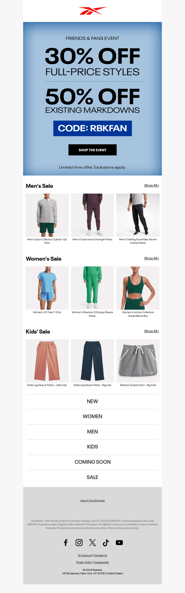 30% Off Full-Price, 50% Off Markdowns