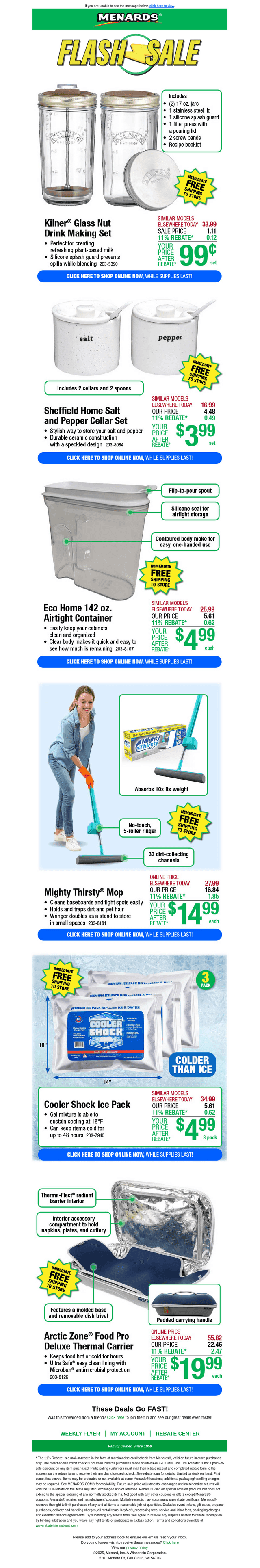 Mighty Thirsty® Mop ONLY $14.99 After Rebate*!