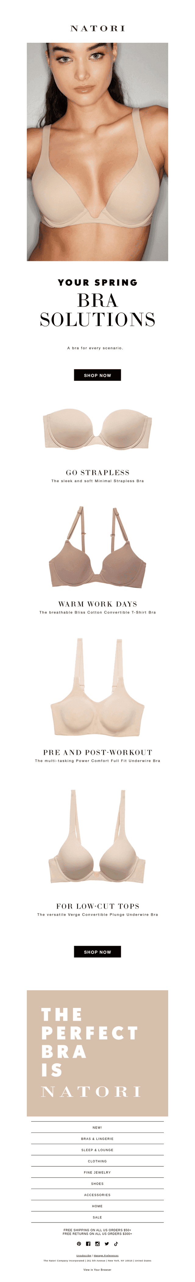 Your Spring Bra Solutions