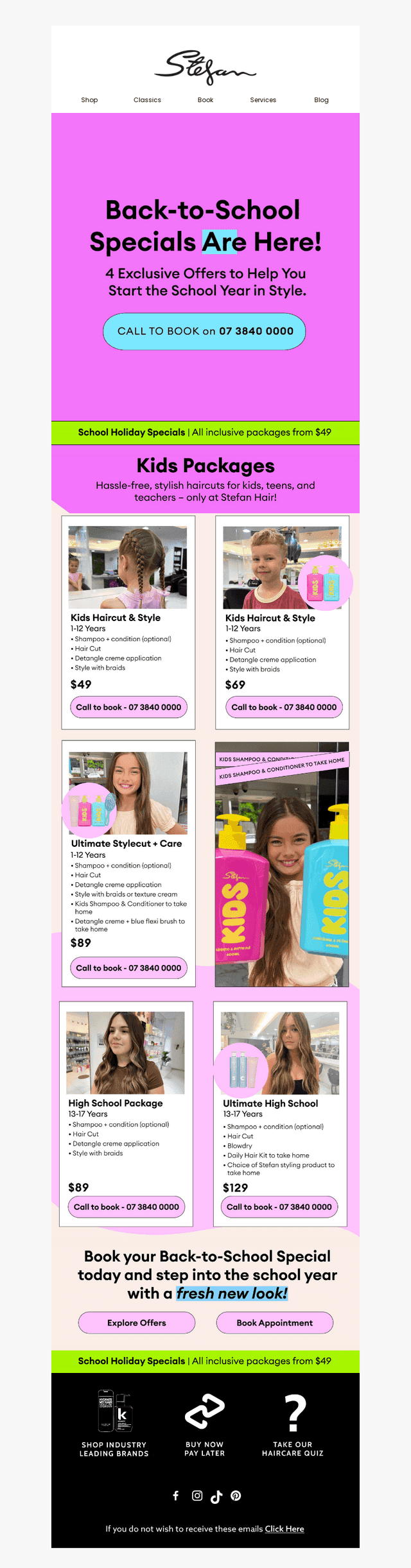 School Holiday Deals from $49