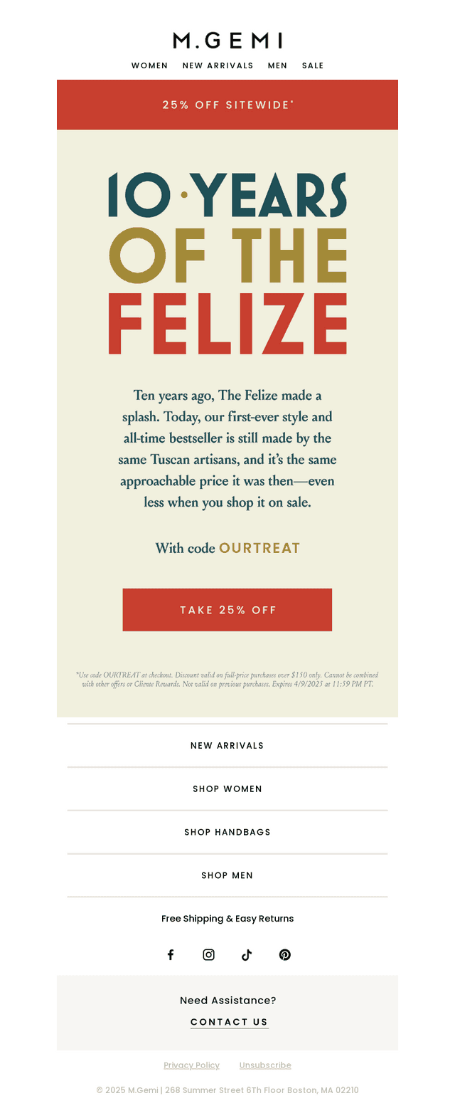 Take 25% Off The Felize
