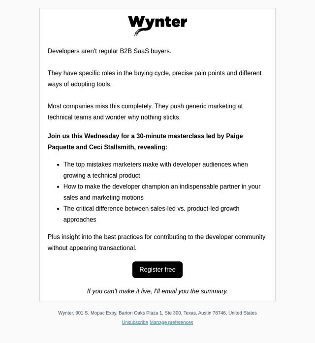 How to rescue your developer marketing [Wynter Workshop]
