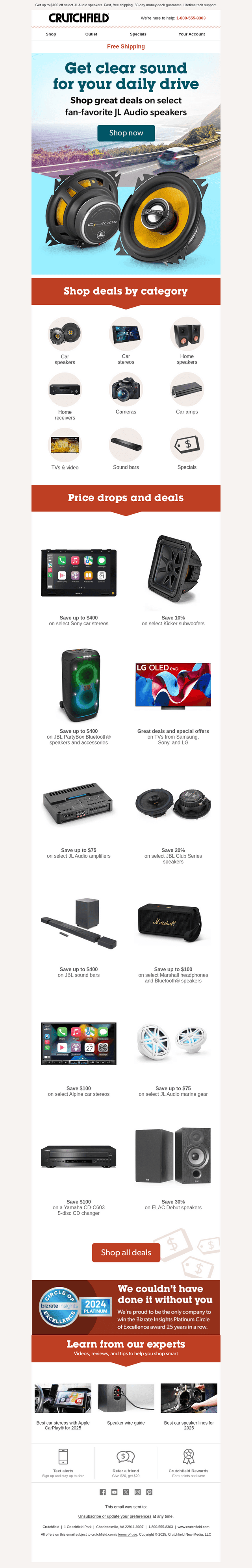 Save BIG on premium car audio!