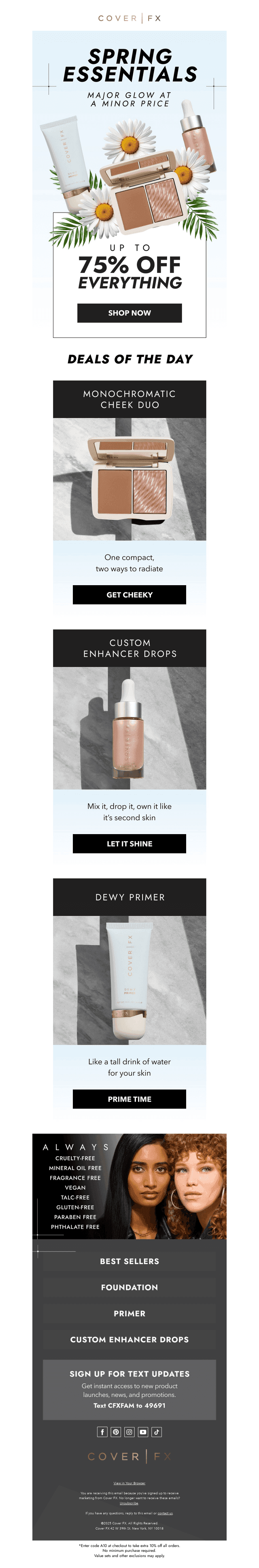 Radiance starts here: Up to 75%
