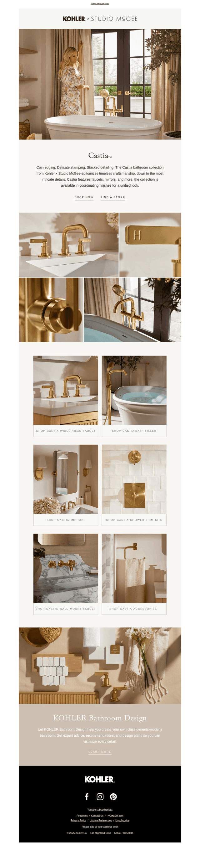 Castia by Kohler x Studio McGee