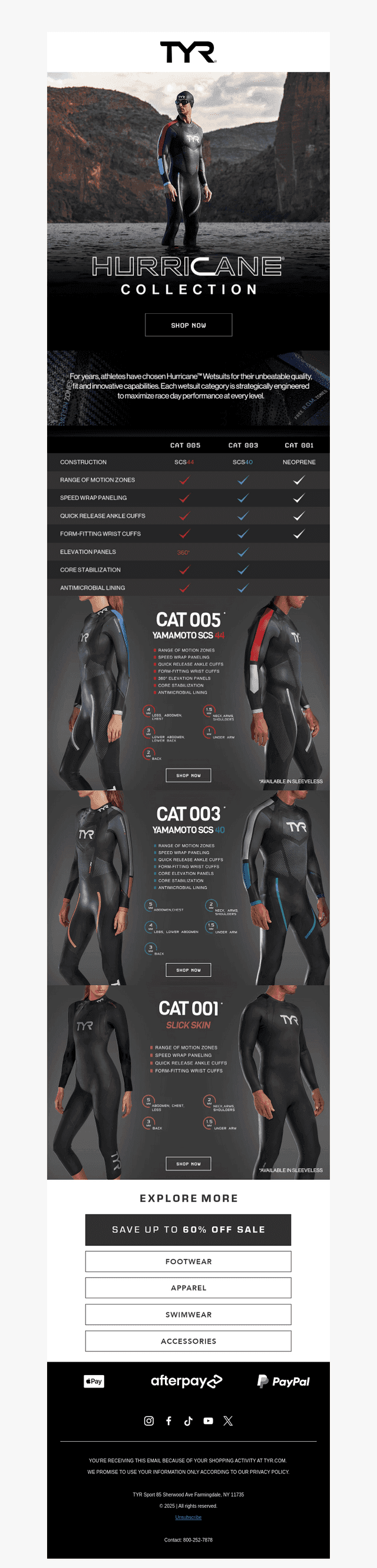 Conquer the Water with TYR Hurricane Wetsuits