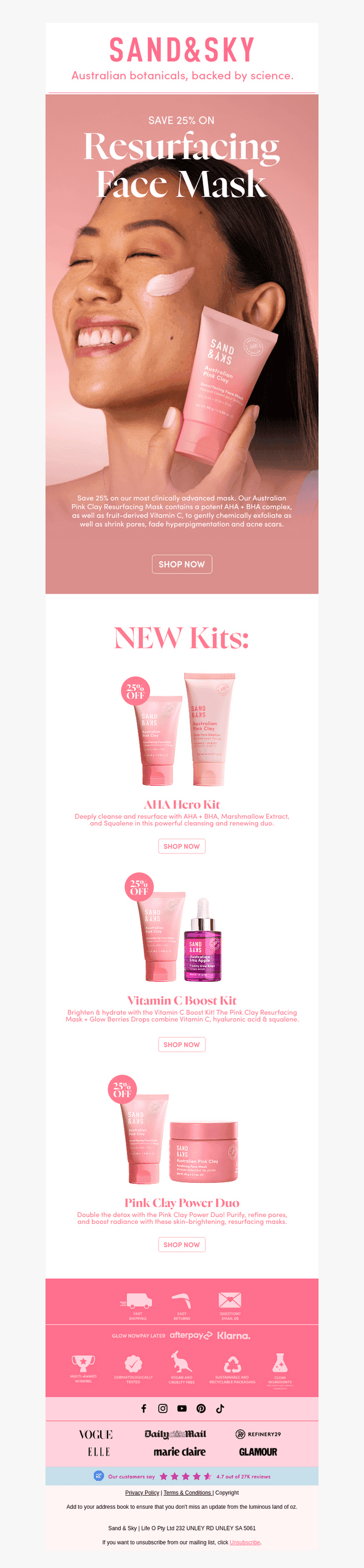 25% off our bestselling AHA mask