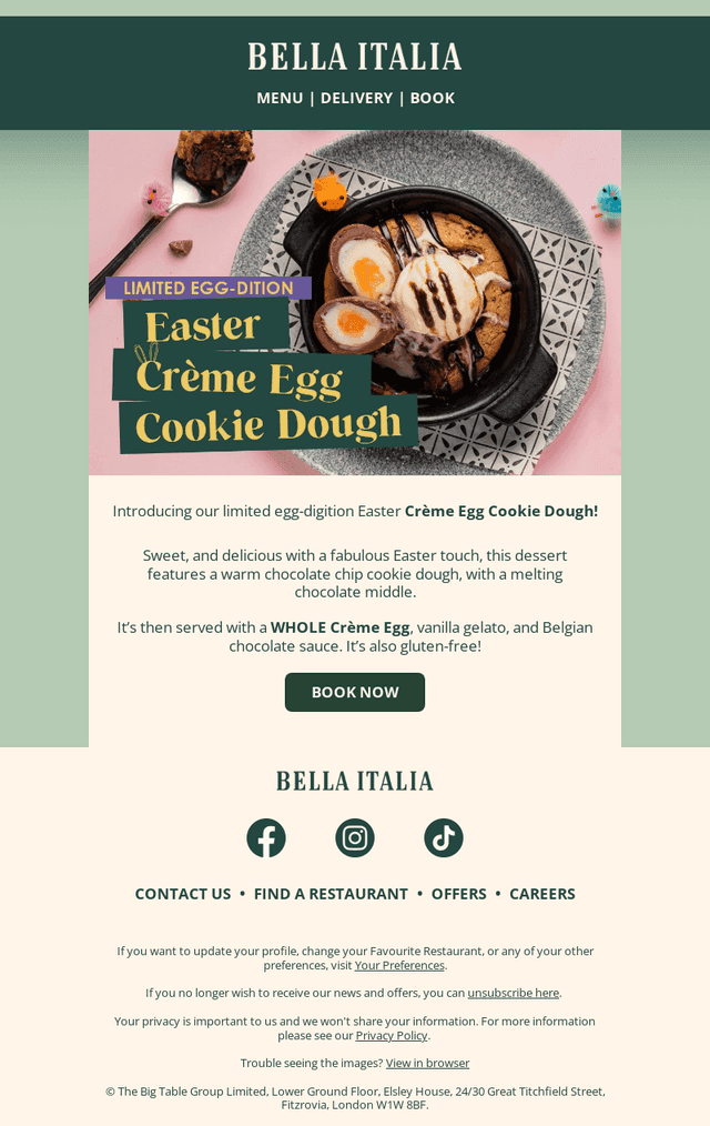 Introducing our limited egg-digition Easter dessert...