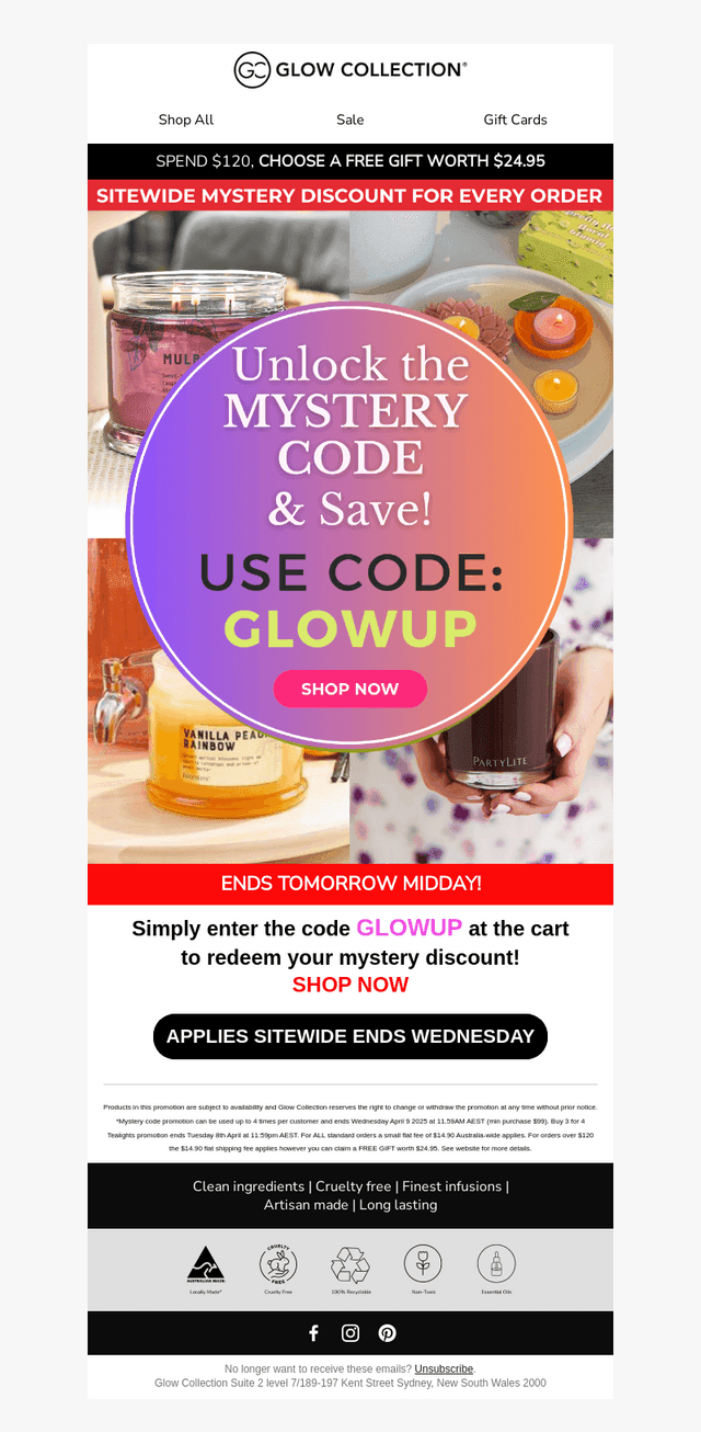 FINAL HOURS - Mystery Sitewide Discount!