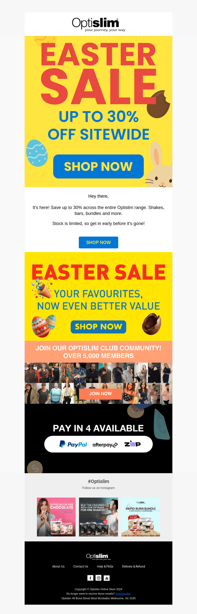 Easter Sale | Up to 30% Off 🐰