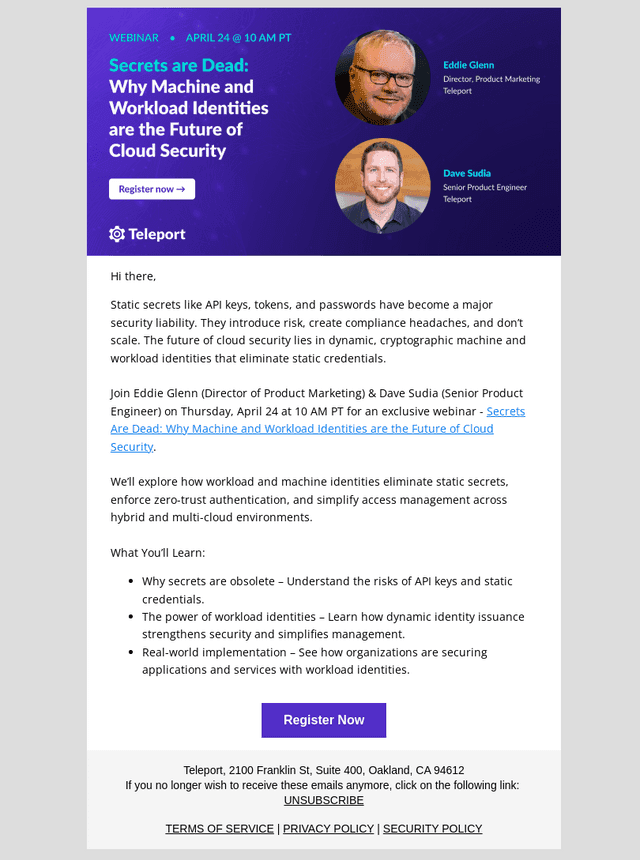 [Webinar] Secrets Are Dead: The Future of Cloud Security