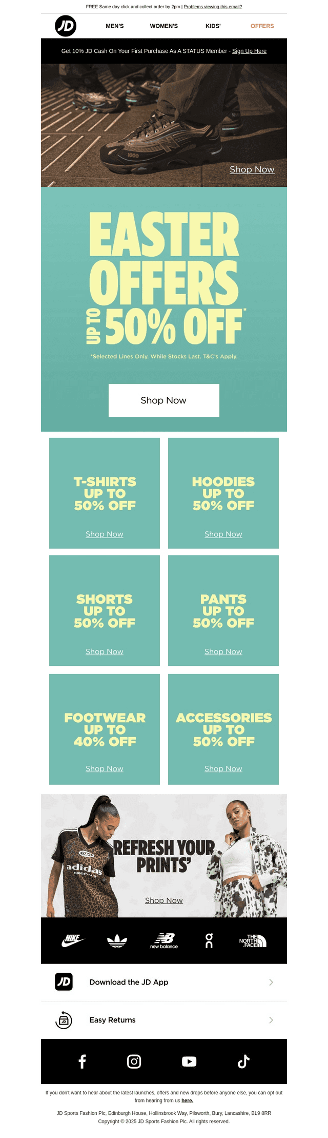 JD Sports email from Tue, Apr 8, 2025