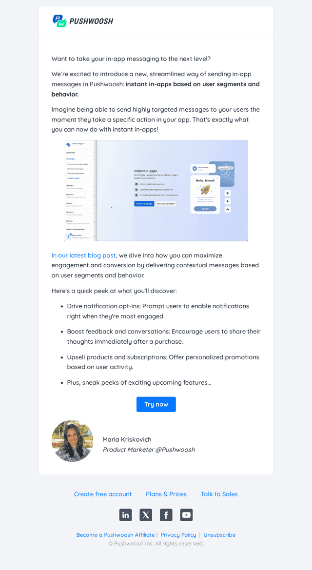 🆕 Send instant in-app messages in Pushwoosh