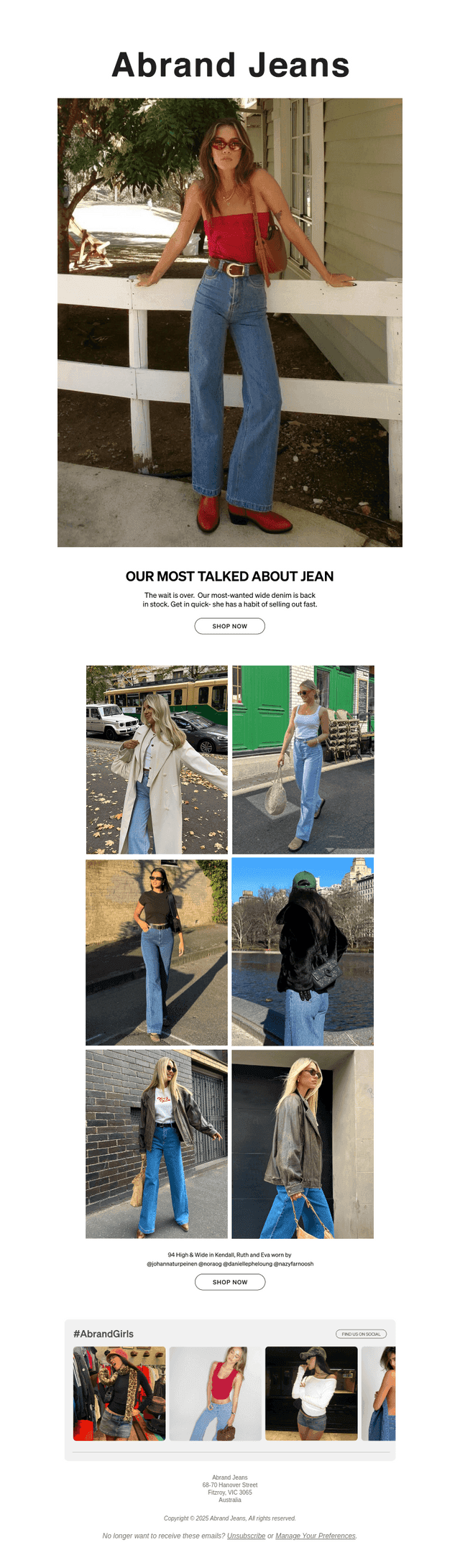 BACK IN STOCK | WIDE DENIM