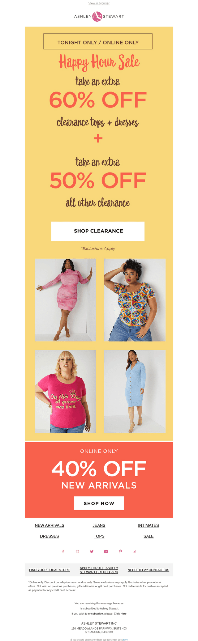 📢FINAL HOURS! Shop Extra 60% off Select Clearance