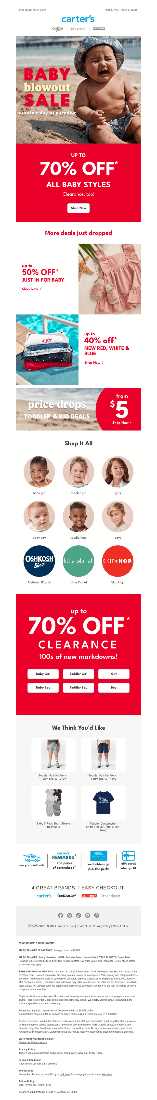 ALL BABY 🚼 (up to) 70% OFF 😎