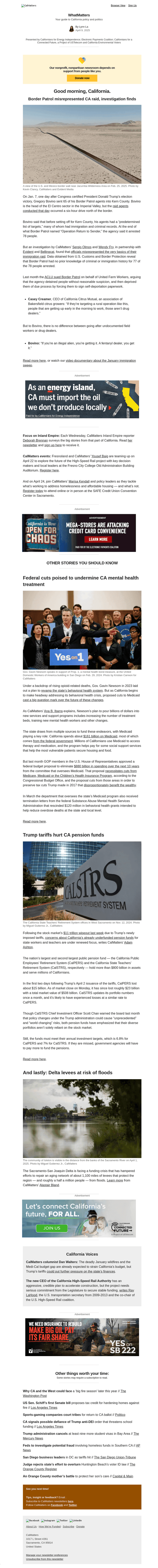 Calm email from Wed, Apr 9, 2025