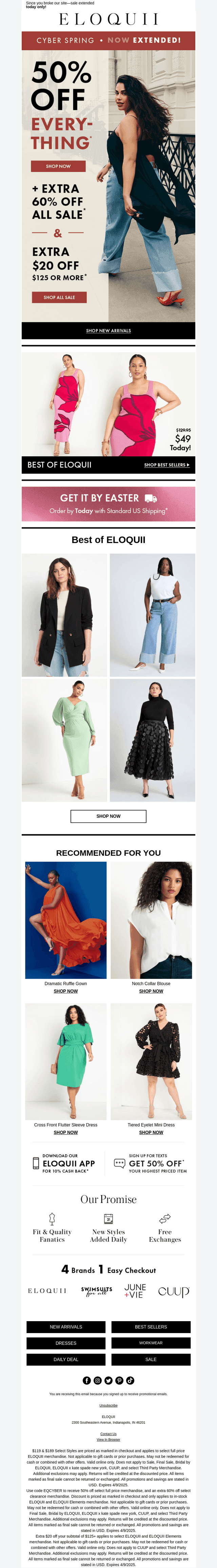 Eloquii email from Wed, Apr 9, 2025