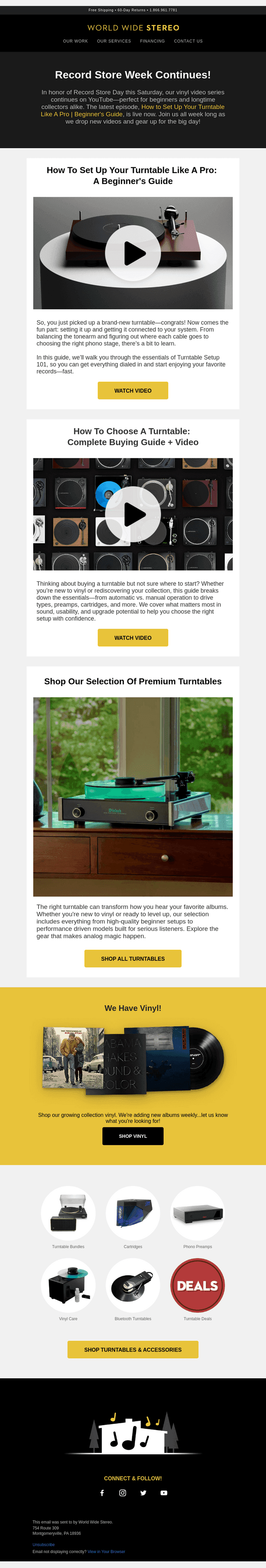World Wide Stereo email from Wed, Apr 9, 2025