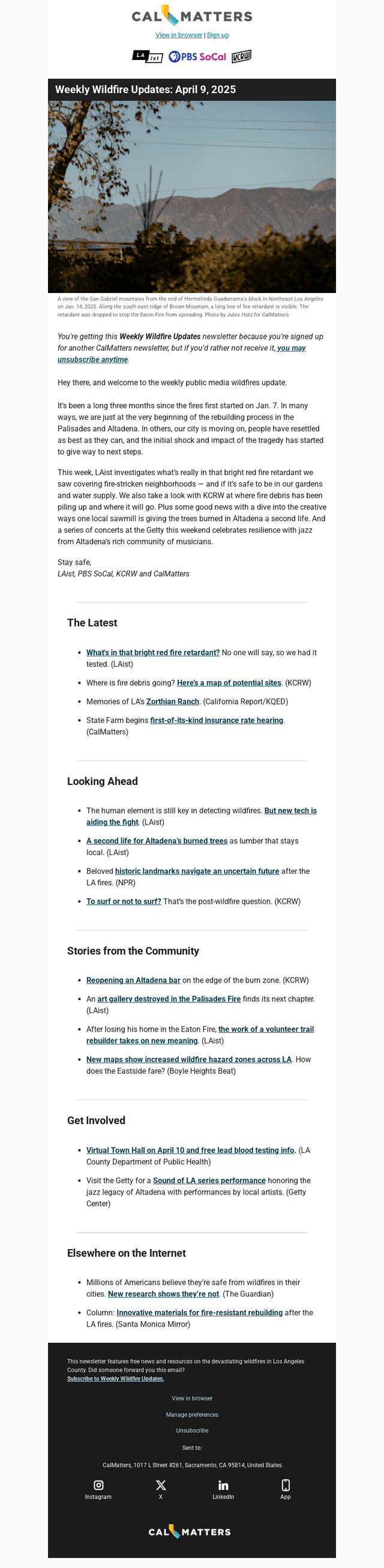 Weekly Wildfire Updates: April 9, 2025