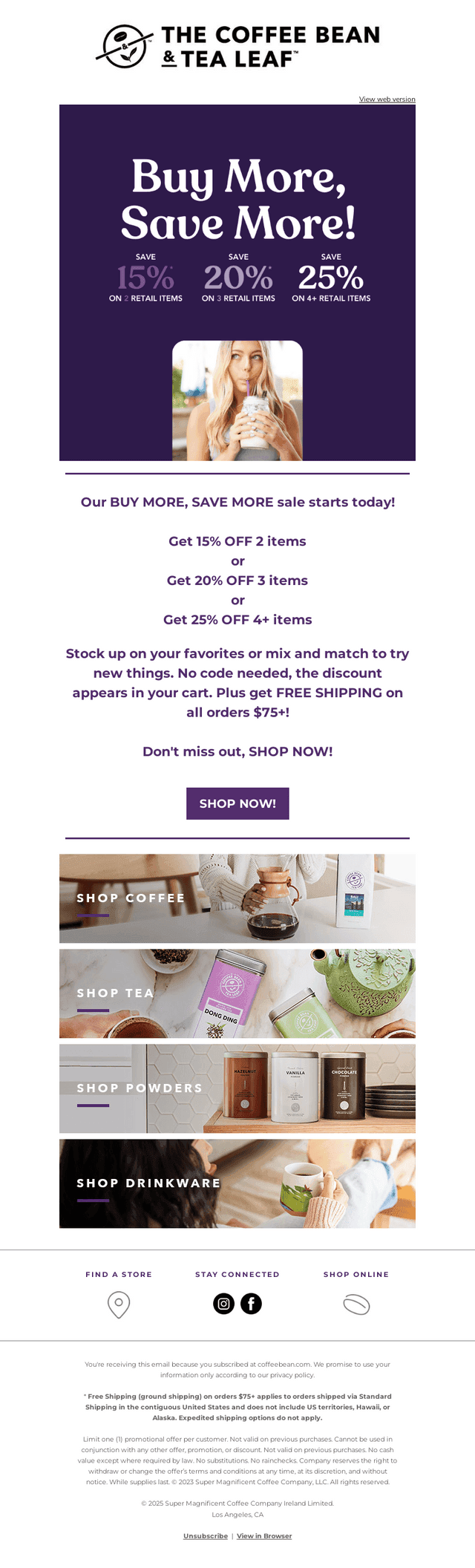 BUY MORE, SAVE MORE STARTS TODAY!