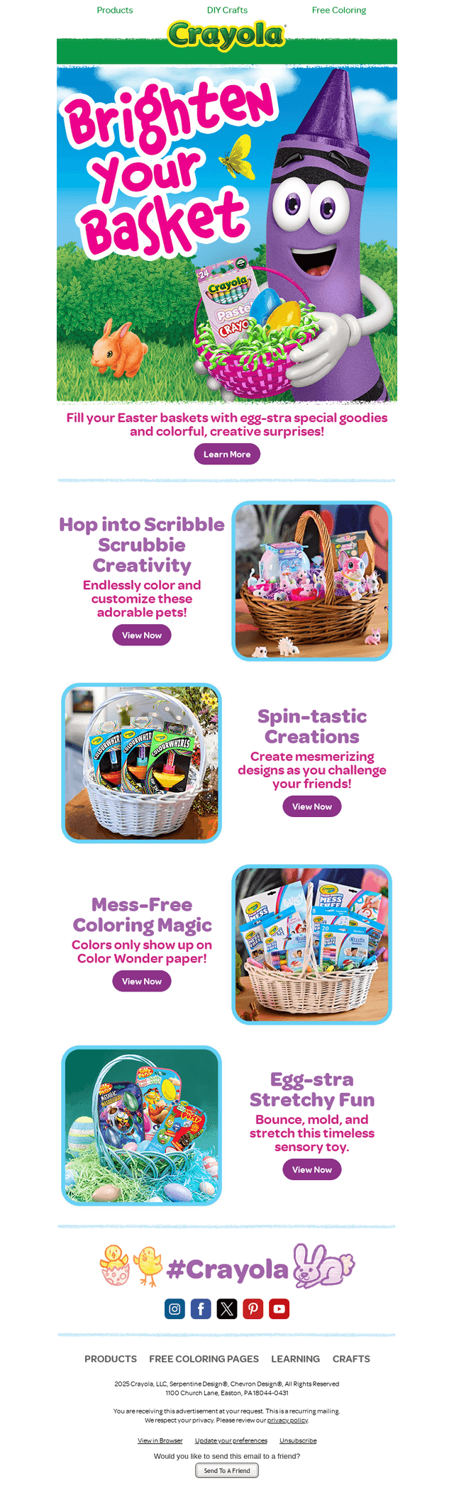 Color Your Easter with Crayola Basket Stuffers