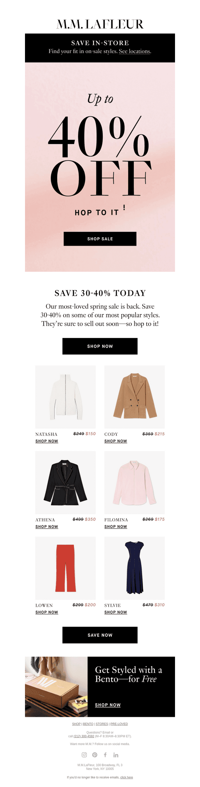 30-40% OFF STARTS NOW
