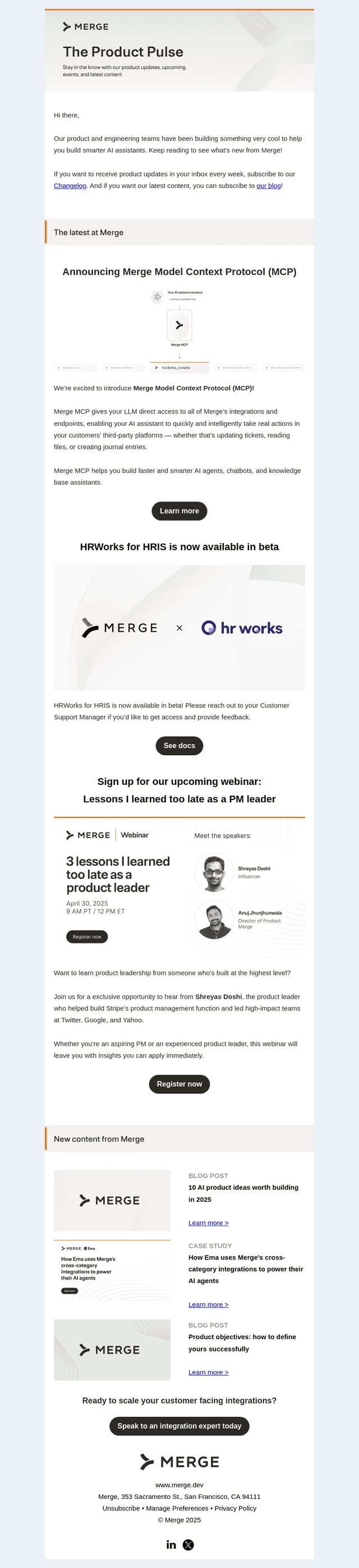 Merge Product Pulse | Merge Model Context Protocol (MCP) now available!