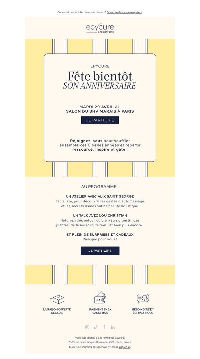 Votre invitation exclusive 🎂