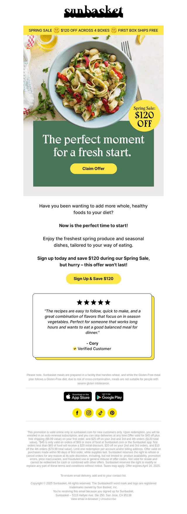 $120 OFF: Your fresh start is here