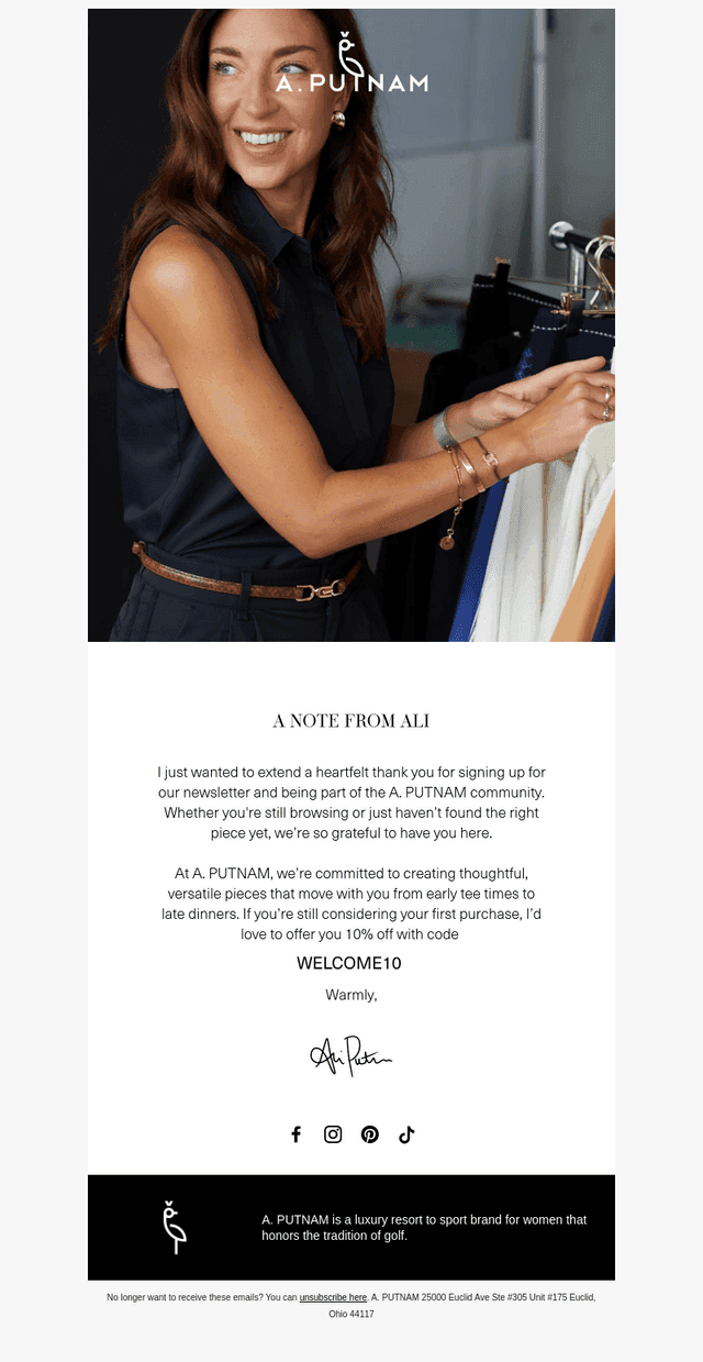 A Note from Ali