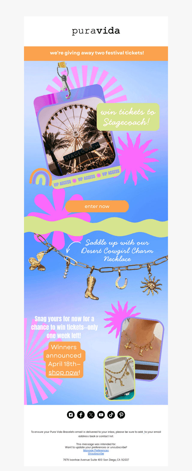 One week left to win Stagecoach tickets!! 🐴 ✨