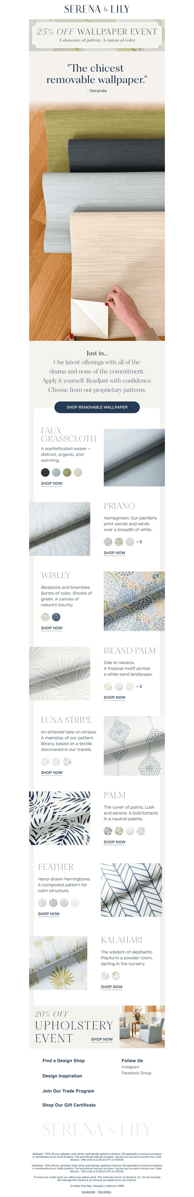 New Removable Wallpaper. 25% off.