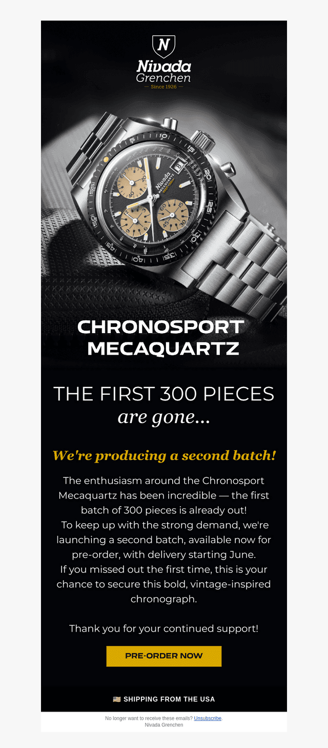 Chronosport Mecaquartz – First Batch Out!