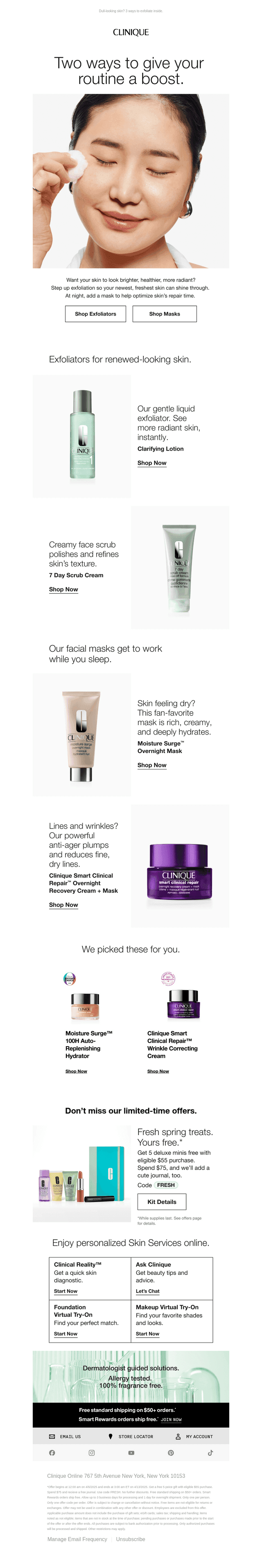 Spring skincare tip: Step up exfoliation.
