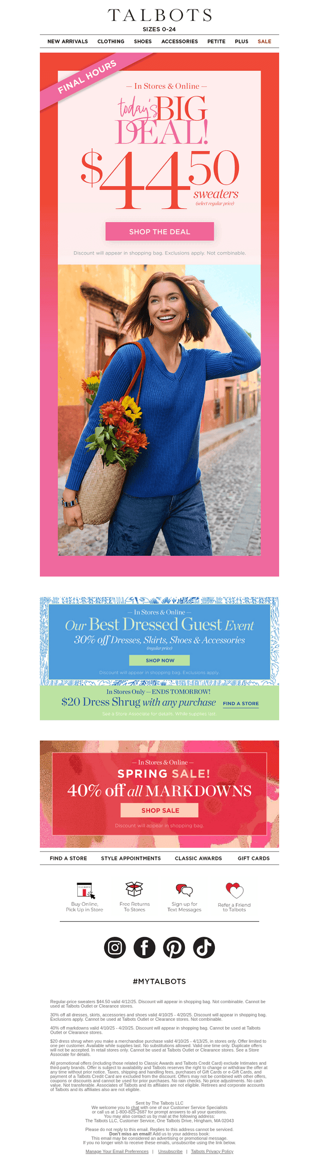 FINAL HOURS! $44.50 Sweaters