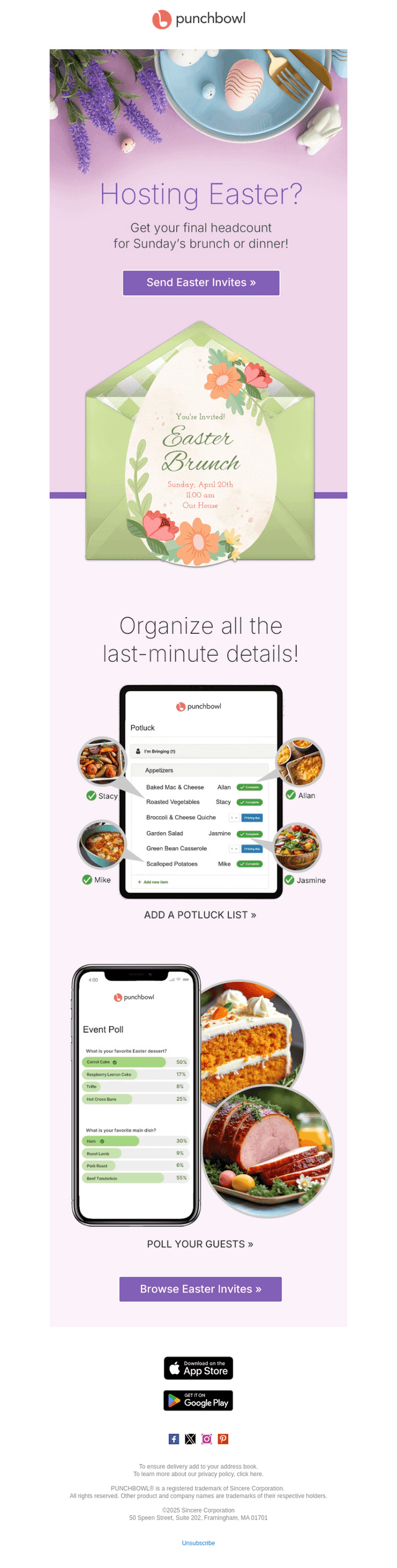 Punchbowl email from Mon, Apr 14, 2025