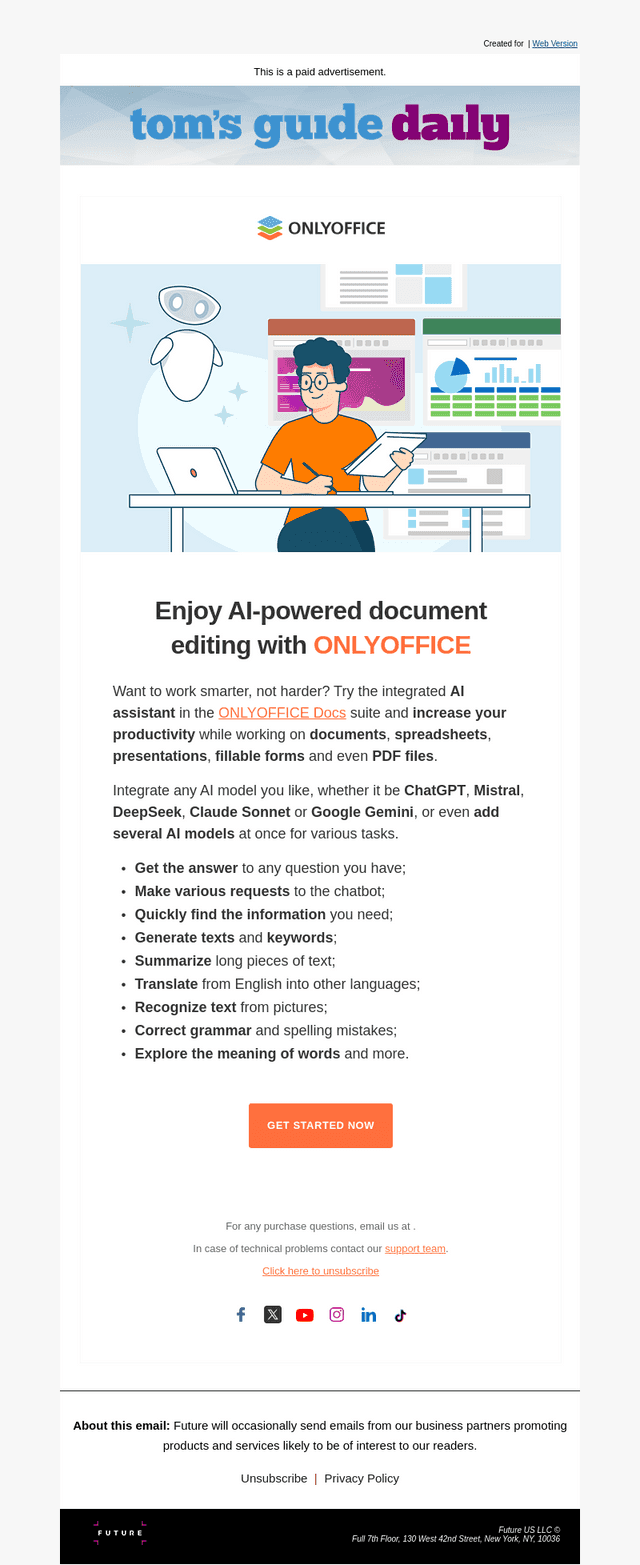 Enjoy AI-powered document editing with ONLYOFFICE