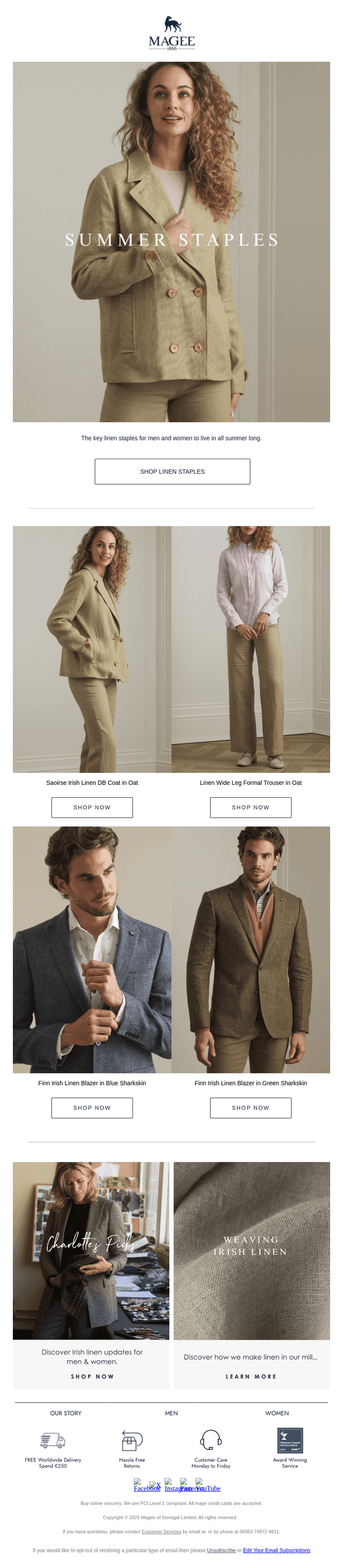 Linen staples for your summer wardrobe...​